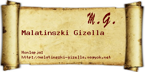 Malatinszki Gizella névjegykártya